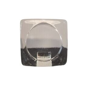 Vintage MCM Wiesenthal Hutte Photo Frame Ribbed Glass Square Weighted Rare